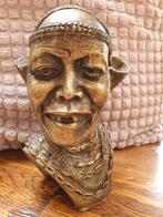 Appart Afrikaans borstbeeld/afrikaanse buste/Afrikaans beeld, Antiek en Kunst, Ophalen of Verzenden