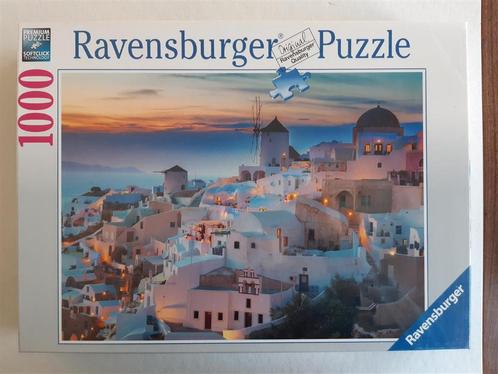Ravensburger 1000 stukjes Avond in Santorini, Hobby en Vrije tijd, Denksport en Puzzels, Nieuw, Legpuzzel, 500 t/m 1500 stukjes