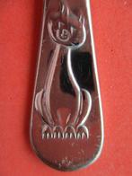 (KB4932) Kinderbestek Poes zittend vork, Kinderen en Baby's, Ophalen of Verzenden, Gebruikt