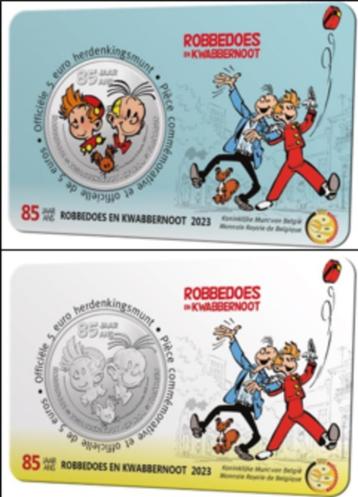 Coincard 5 Euro Belgie 85 jaar Robbedoes & Kwabbernoot beschikbaar voor biedingen