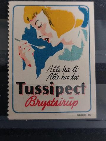 Denemarken cinderella zegel reclame Tussipect hoestsiroop beschikbaar voor biedingen