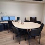 Groot bureau met vergaderdeel en afsluitbaar ladeblok, Ophalen of Verzenden, In hoogte verstelbaar