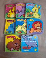 Kartonboek eend, poes,konijn, olifant, leeuw, beer, dolfijn, Ophalen of Verzenden, Gelezen, 1 tot 2 jaar