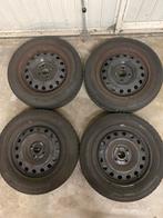 Winterbanden 185/60 R15 Continental met stalen velgen, Ophalen, Gebruikt, 15 inch, Banden en Velgen
