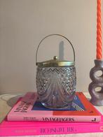 Vintage kristallen ijsemmer verzilverde deksel, Antiek en Kunst, Antiek | Glas en Kristal, Verzenden