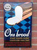 Groot Ons Brood emaille reclamebord, Ophalen of Verzenden, Zo goed als nieuw, Reclamebord