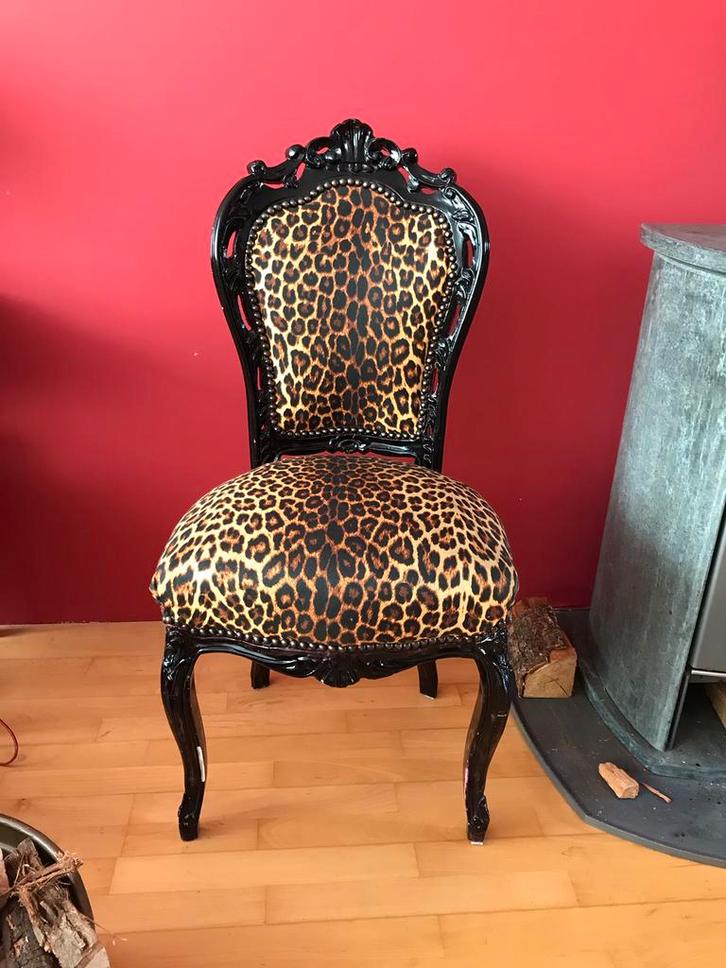 Casa Padrino Barok tijgerprint eetkamerstoel, Huis en Inrichting, Stoelen, Gebruikt, Eén, Overige kleuren, Ophalen