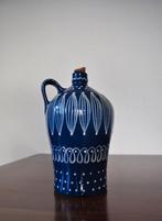 Vintage Blauwe Kruik 21 cm, Ophalen, Overige kleuren, Aardewerk of Porselein, Minder dan 50 cm