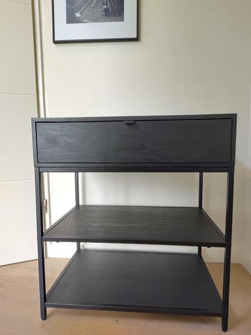 Mooie zwarte Riviera Maison kast uit “The Bobby” bed serie, Huis en Inrichting, Slaapkamer | Nachtkastjes, Gebruikt, 55 tot 70 cm