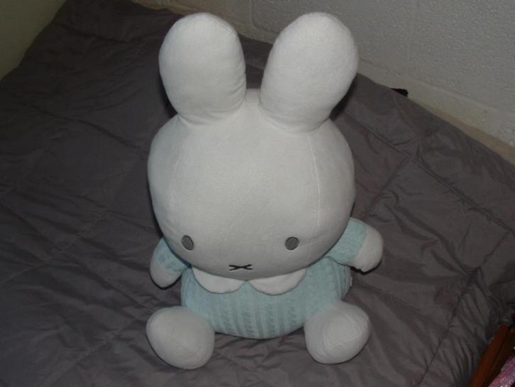 TIAMO MERCIS KONIJN NIJNTJE VAN DICK BRUNA VELOURS WIT, Kinderen en Baby's, Speelgoed | Knuffels en Pluche, Nieuw, Overige typen