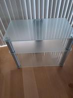 Televisie/stereo tafel, Ophalen, 50 tot 100 cm, Zo goed als nieuw, Glas