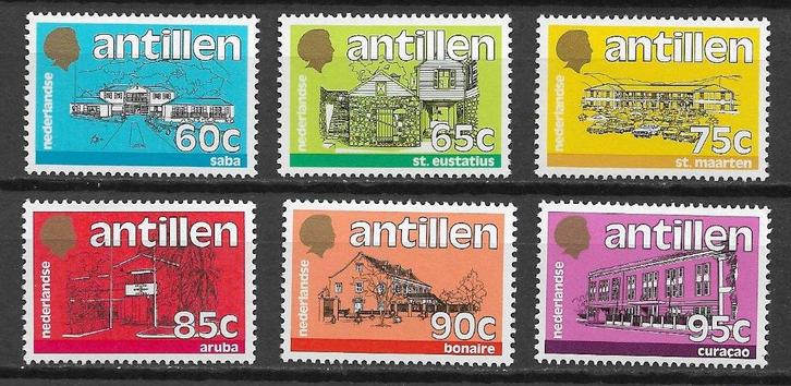 Nederlandse Antillen 1984 Bestuursgebouwen eilanden pfris, Postzegels en Munten, Postzegels | Nederlandse Antillen en Aruba, Postfris