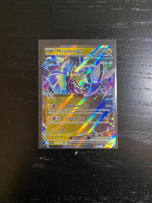 Miraidon ex #122/162 - temporal forces, Hobby en Vrije tijd, Verzamelkaartspellen | Pokémon, Zo goed als nieuw, Losse kaart, Foil