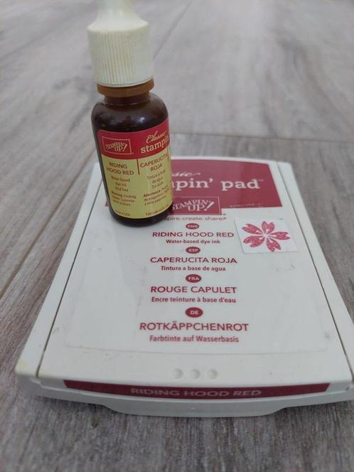 Stampin'Up Inktpad en refill Riding Hood Red, Hobby en Vrije tijd, Stempelen, Zo goed als nieuw, Ophalen