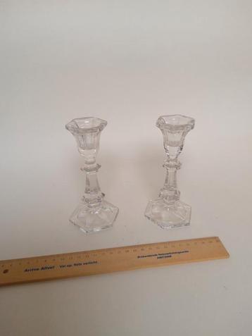 Kristallen Kaarsenhouders - Set van 2 beschikbaar voor biedingen