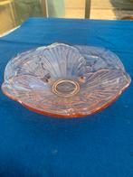 Art Deco roze persglas schaal bloemvorm, Antiek en Kunst, Ophalen of Verzenden