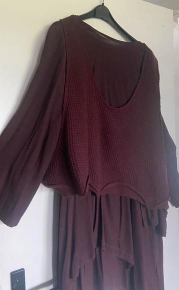 set (rok, 2x2 tuniek, top) aubergine mt 2 (44) beschikbaar voor biedingen