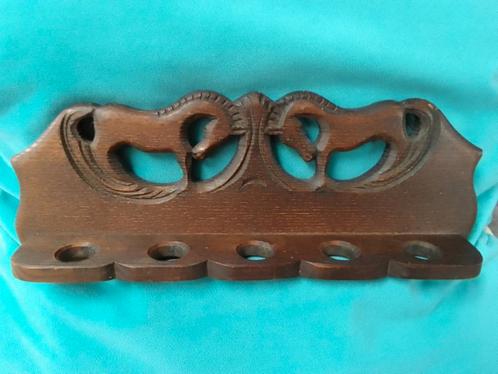 Houtsnijwerk, handgemaakt, 2 paarden, vintage, Bellingwolde, Antiek en Kunst, Curiosa en Brocante, Ophalen of Verzenden