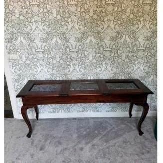 Antiek vitrine dressoir | display, toonbank, queen anne, Antiek en Kunst, Antiek | Meubels | Stoelen en Banken, Ophalen