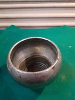 bloempot aardewerk , rvs kleur met zwart, Ophalen of Verzenden, 'T Olde Gre-j, Info@toldegrej.nl, Endepoelstraat 20f Didam