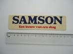 sticker SAMSON SHAG Sigaret plastic plaat retro vintage, Verzamelen, Overige typen, Zo goed als nieuw, Verzenden