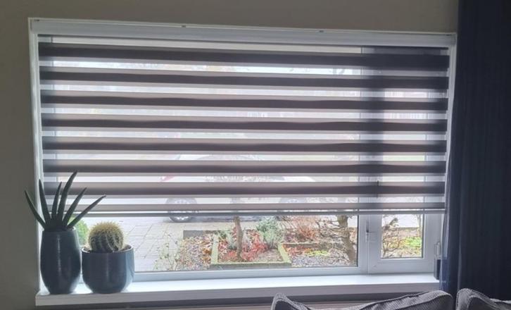 2x Duo Rolgordijn Antraciet 237cm breed, Huis en Inrichting, Stoffering | Gordijnen en Lamellen, Zo goed als nieuw, 150 tot 200 cm