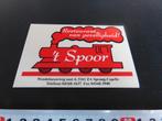 sticker sprang-capelle restaurant 'T SPOOR transparant trein, Ophalen, Zo goed als nieuw