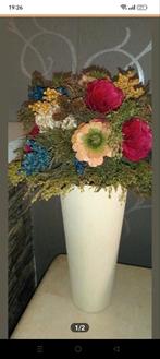 Boeket droogbloemen met vaas, Ophalen, Zo goed als nieuw
