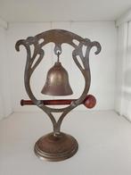 Messing tafelbel, stijl: Art Nouveau of Jugendstil, Antiek en Kunst, Ophalen of Verzenden, Brons
