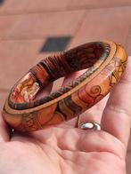 Vintage 80's Mexicaanse mayan leather armband, Sieraden, Tassen en Uiterlijk, Armbanden, Ophalen of Verzenden, Zo goed als nieuw