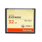 Sandisk Extreme Compactflashcard, 32GB, Audio, Tv en Foto, Fotografie | Geheugenkaarten, Nieuw, Compact Flash (CF), SanDisk, Ophalen of Verzenden
