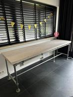 Steigerhouten bureau - wit, Huis en Inrichting, Bureaus, Ophalen, Gebruikt, Bureau