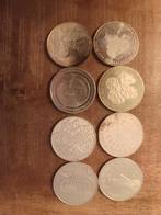 8x Zilveren 50 Gulden Munten - Beatrix, Postzegels en Munten, Munten | Nederland, Verzenden, Koningin Beatrix, Zilver, Losse munt