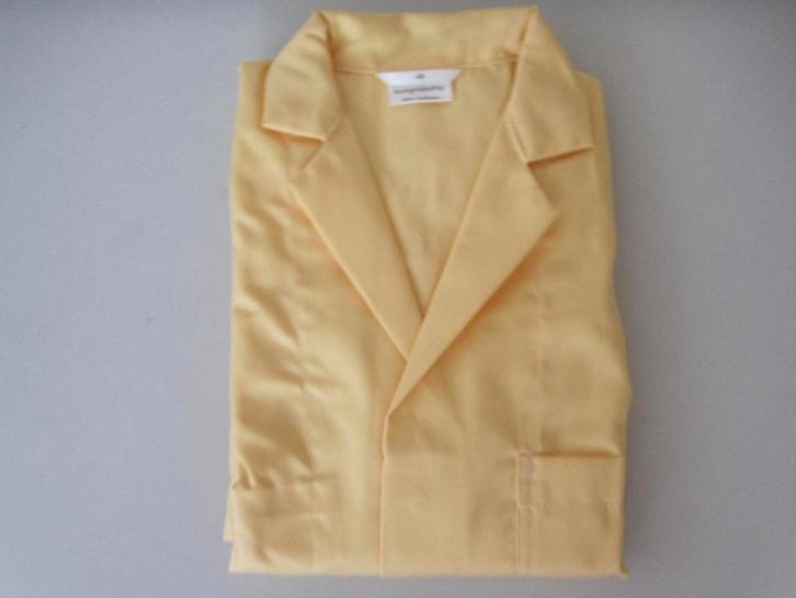 Stofjassen GEEL drukknoopsluiting MAAT 48 EN 50 OP = OP!!, Tuin en Terras, Werkkleding, Nieuw, Heren, Jas, Ophalen of Verzenden