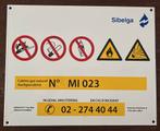 Sibelga Gascabine emaille, Verzamelen, Ophalen of Verzenden, Gebruikt, Reclamebord