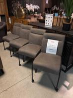 Set van 4 eetkamerstoelen met wielen - Laatste kans!, Verzenden, Zwart, Nieuw, Vier