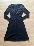Miss Papillon zwsrte wollen jurk met borduursel mt S izgs, Zwart, Miss Papillon, Ophalen of Verzenden, Maat 36 (S)