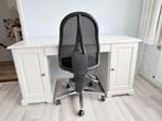 Ikea bureau wit Liatorp + in hoogte verstelbare bureaustoel, Ophalen, Gebruikt, Bureau