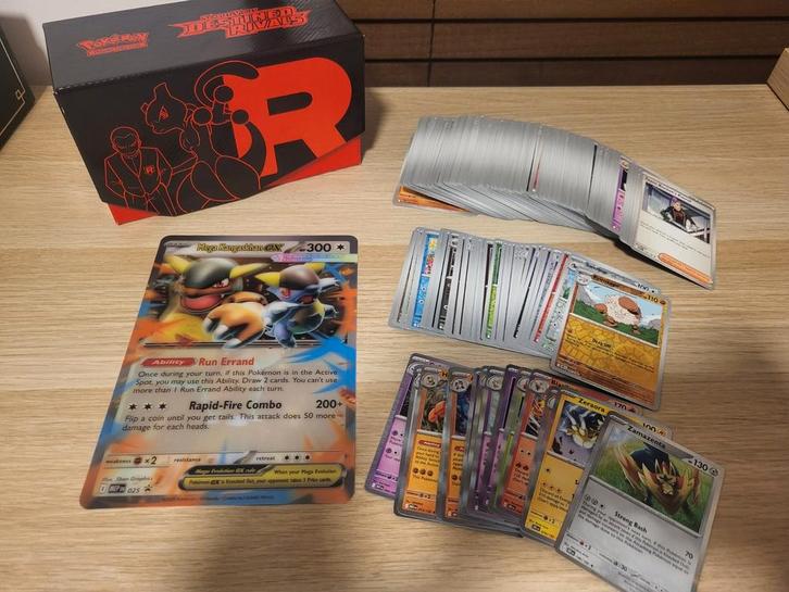 Pokemon kaarten set met oversizes mega kangaskhan ex, Hobby en Vrije tijd, Verzamelkaartspellen | Pokémon, Nieuw, Meerdere kaarten