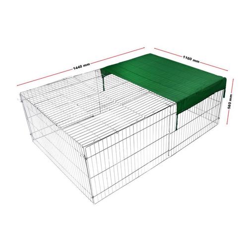 cavia konijnen ren met schaduwnet en roosterdak, Dieren en Toebehoren, Knaagdieren en Konijnen | Hokken en Kooien, Gebruikt, Ren
