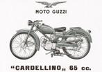 Folder MOTO GUZZI Cardellino 65cc 1956, Motoren, Handleidingen en Instructieboekjes, Moto Guzzi