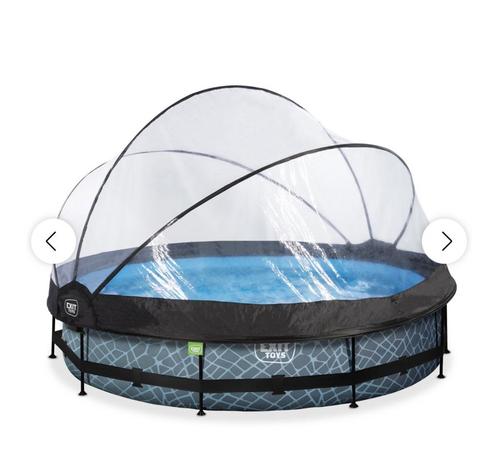 Exit zwembad 300cm met overkapping, grijs, Tuin en Terras, Zwembaden, Zo goed als nieuw, Minder dan 80 cm, 200 tot 400 cm, 300 cm of meer