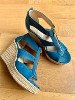Michael Michael Kors Sleehak size 39 Blue Denim, Kleding | Dames, Schoenen, Michael Kors, Sandalen of Muiltjes, Gedragen, Verzenden