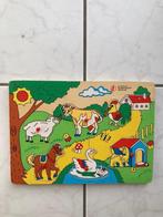 Houten puzzel insteek, met dieren geluiden., Ophalen of Verzenden, Zo goed als nieuw, Van hout, Minder dan 10 stukjes