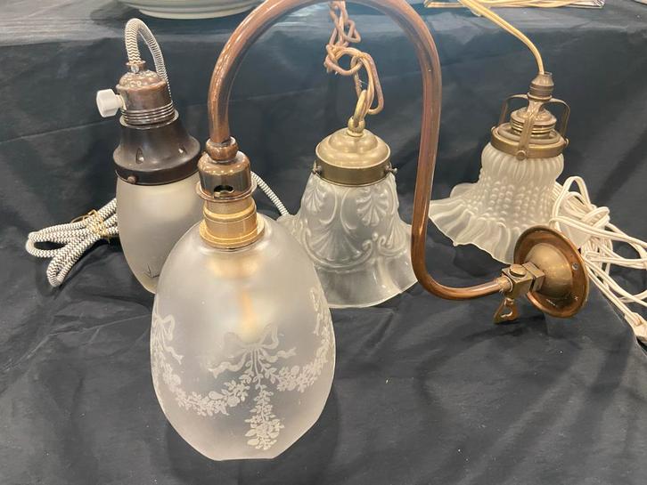 Antieke Lampjes - Set van 4, Antiek en Kunst, Antiek | Lampen, Ophalen of Verzenden