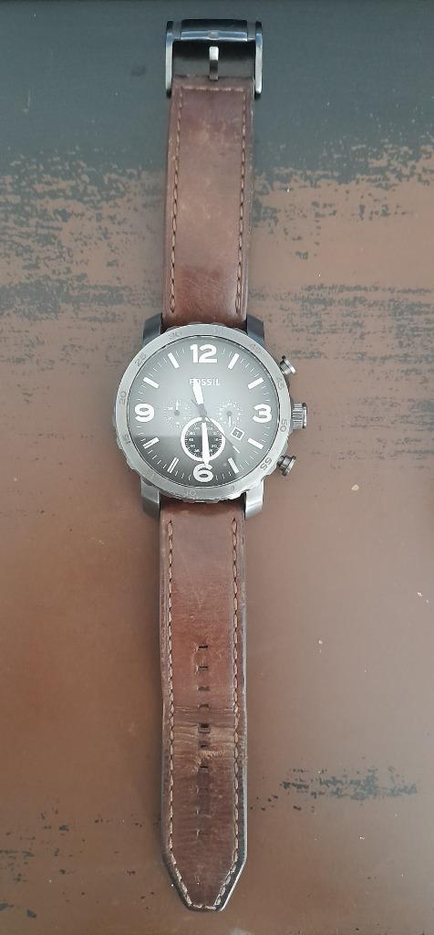 Verzameling van 5 heren horloges (Fossil, Timex, Swatch), Sieraden, Tassen en Uiterlijk, Horloges | Heren, Gebruikt, Polshorloge