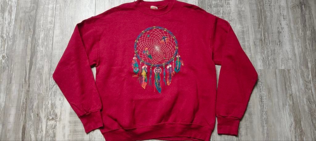 Vintage Sweater - Crewneck - 90's - Dreamcatcher - Rare, Maat 52/54 (L), Ophalen of Verzenden, Zo goed als nieuw, Fruit of the loom