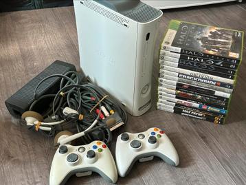 XBOX 360 met spellen en 2 controllers beschikbaar voor biedingen