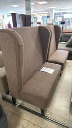 Horeca banken 2 stuks stof bruin gemêleerd, Ophalen of Verzenden