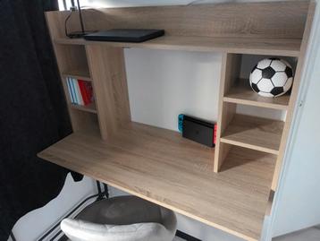 Zwevend bureau eikenhout 105 cm